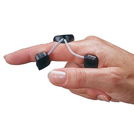Rolyan 24197 Sof-Stretch Extension Splint,Finger Brace & Knuckle Device,Recovery & Rehabilitation Aid for Edema,Joint Extension & Contractures, Support for Injured Fingers,X-Small, Black,
