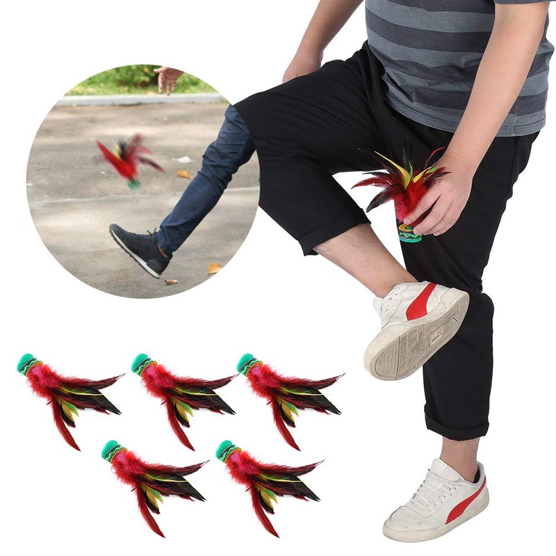 Demeras Handmake Kick Shuttlecock Portable Foot Kick Shuttlecock Light Height