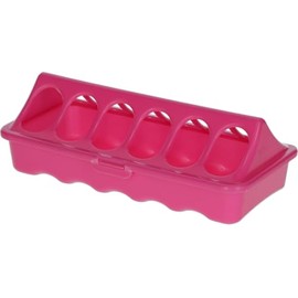 KERBL Feeding Trough with Hinged Lid for Easy and Quick Filling Easy Cleaning Plastic 20 x 9 cm 71334