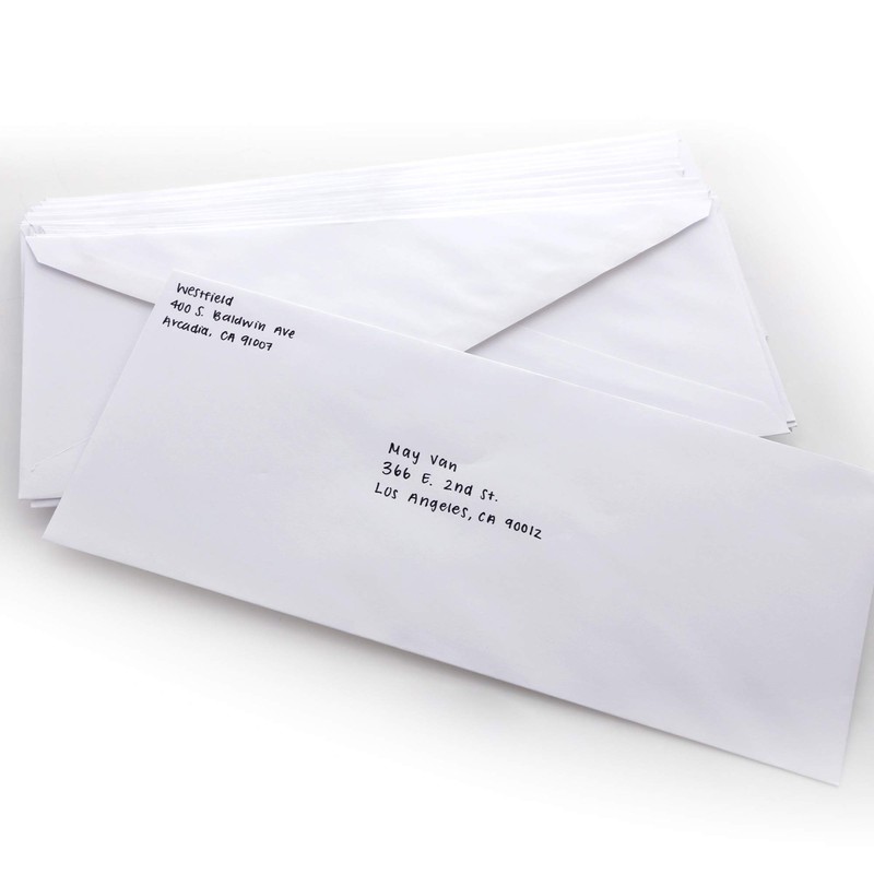 BAZIC Products White Envelope #10 Gummed Seal 4 1/8 x