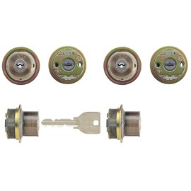 MIWA MCY-427 U9 Cylinder LIX Type Key Replacement Set of 2 Identical Set TE0/LIX Gold Series Kaobi (SA) 1.3 - 1.7 inches (33 - 42 mm)