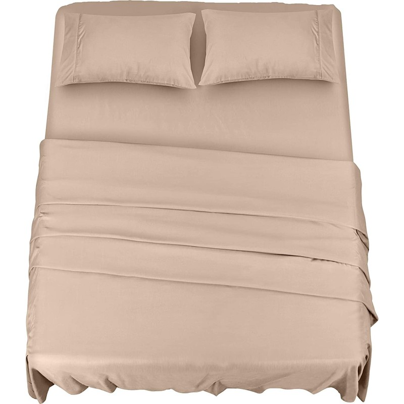 ComfyWell Double Fitted Sheet Bed Cover - Soft Brushed Microfibre