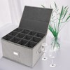 popoly Stemware Storage Cases, Wine Glass Storage Box Containers with