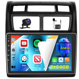 [2+64GB] Inefala for Kia Sportage 2007-2013 Android Car Stereo Radio with Wireless Carplay Android Auto, 9 Inch HD Touchscreen with GPS WiFi Bluetooth EQ FM/RDS SWC 26UI Backup Camera MIC