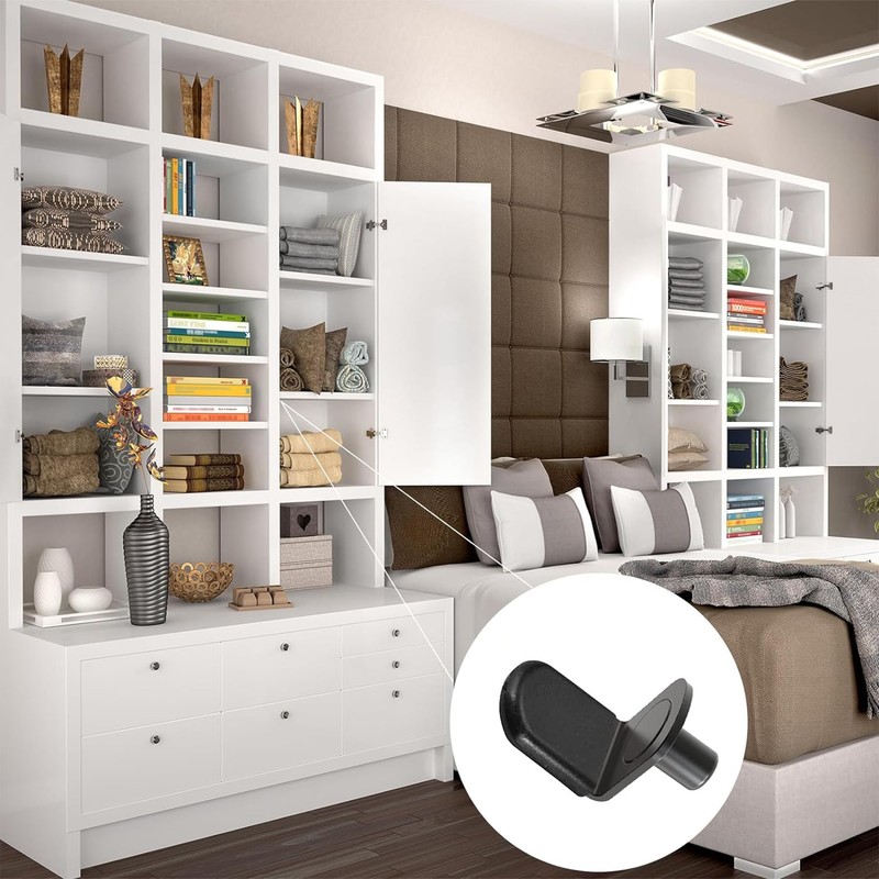 Baoswi 40 Pack Black 6mm Shelf pins, Glass Supports Furniture