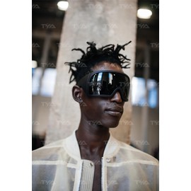 TYA Oversized Wrap Around Sunglasses for Women Men, Futuristic Rave Curved Lens Shades, Fashion Trendy Shield Sun Glasses