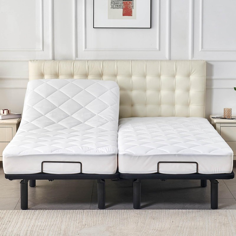 Kingnex Split California King Mattress Topper for Adjustable Bed 2