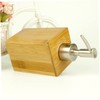 Alipis Bamboo Stainless Steel Pump Bottles 2 Pcs Refillable Soap
