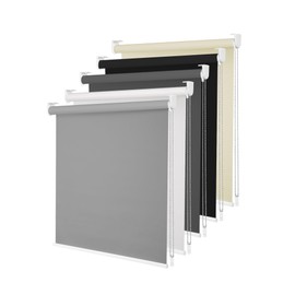 100% Blackout Roller Shades, Blinds for Windows with Thermal Insulated & UV Protection Waterproof Fabric,Window Blinds for Home Office Bedroom, Easy Installed (Grey-31 W x 72)