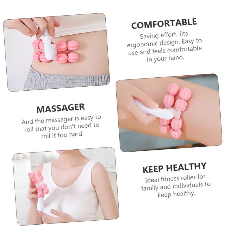 FRCOLOR 3 Pcs Multi-purpose Massage Roller Muscle Relaxer Handheld Rolling