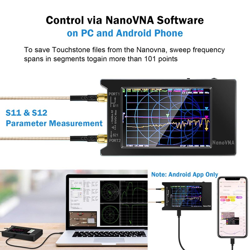 AURSINC NanoVNA-H4 Vector Network Analyzer 10KHz-1.5GHz V4.3 4 Inch Nanovna