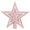VEYLIN Christmas Tree Topper,20CM Gold Glittered Star Christmas Tree Topper