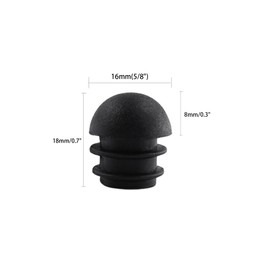 bociloy 30Pcs 16mm(5/8Inch) Round Plastic Plug Insert, Round Pipe Tubing End Cap, Black Furniture Leg Sliders, Plastic Glide Protection for Round Metal Tube and Furniture