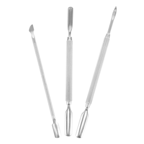 FOYTOKI Quitacutculas De Acero Inoxidable 3 Empujadores De Uas Doble