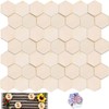 Hexagonal Natural Wood Discs, 50 Pieces, 5 cm Wooden Panel,
