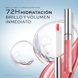 LBEL  Brillo Labial Solutions Pro-Hialuron Gloss 5 ml, Sérum Hidratante con Ácido Hialurónico y Péptidos, Volumen Inmediato, Brillo Intenso, 72H...   
