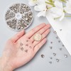 nbeads 180 Sets Rhinestone Rivets, 6 Sizes Silver CZ Clear