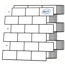 Mi Alma Peel and Stick Subway Backsplash Tiles - 10 Sheets, 12"x12", White with Black Grout