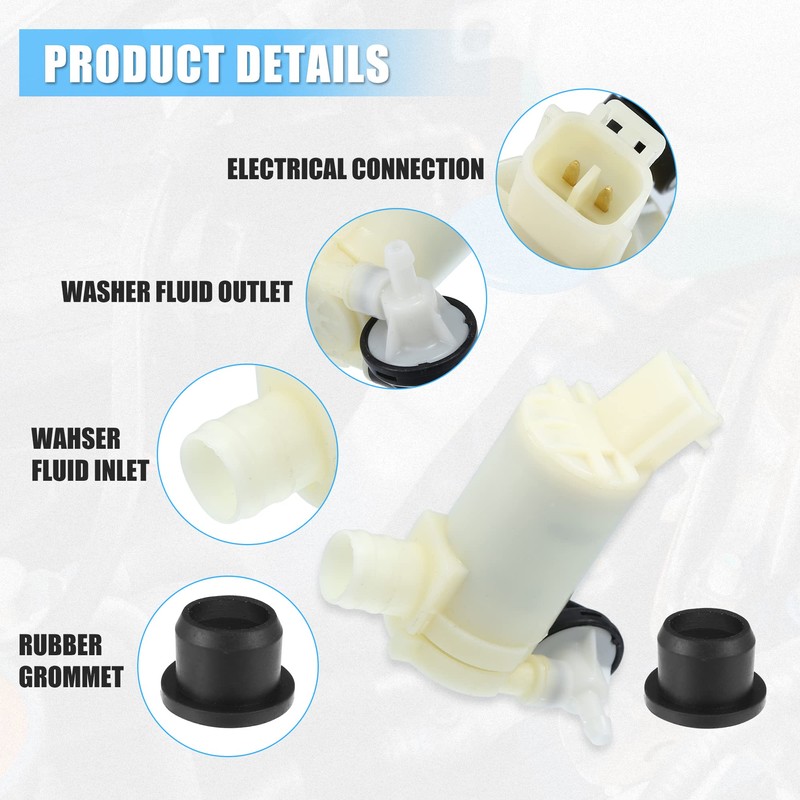ACROPIX Car Windshield Washer Motor Pump Replacement Fit for Honda