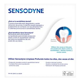 Pack 4 Pastas Dentales Sensodyne Limpieza Profunda 360g Cuidado Diario