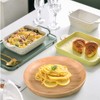 cluzelar Bamboo Plates 7.5Inch Round Bamboo Plates Reusable Dinner Plates