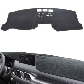HEDAQI Dash Cover for Mazda CX5 2017-2022 2023 2024 2025, Dashboard Cover Mat for Mazda CX-5 Accessories Nonslip Sunshade Protector No Glare, Gray