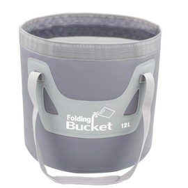 Qualore Camping Collapsible Bucket, 12L Handy Folding Water Container Portable Foldable Water Carrier Storage for Travelling Plumbing Car Wash