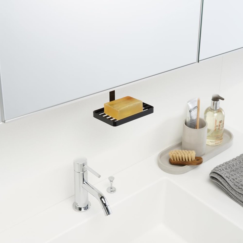 YAMAZAKI Soap Dish, Black, One Size