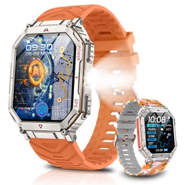 Smart Watch (2025 Model with ChatGPT Built-In GPS, 2 Types of Bands), AI Dial, Bluetooth 5.3 Calls, Line/Message Notifications, Vibration and Ring Settings, Dustproof, Waterproof, 100+ Motion Modes