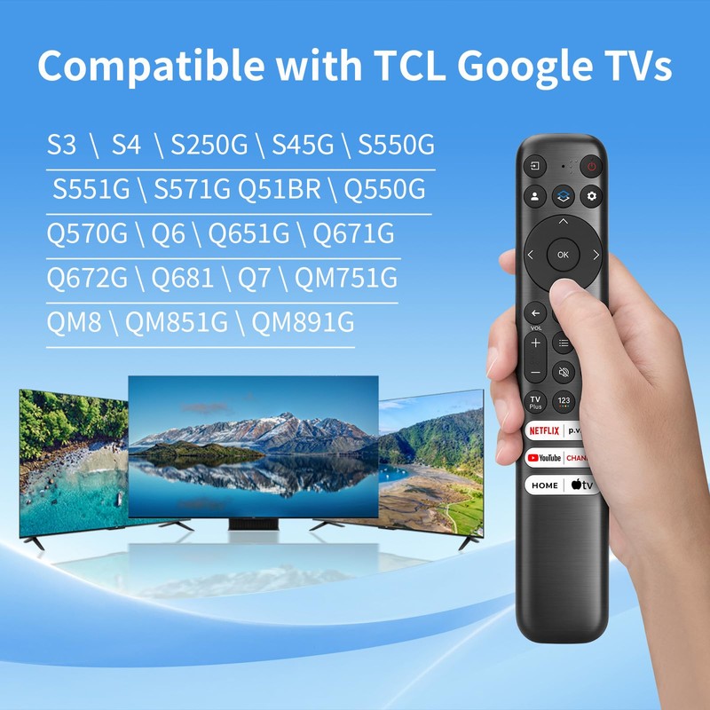 Replacement for TCL Google TV Remote Control, Universal Remote Compatible