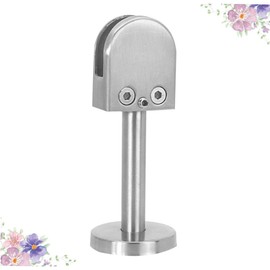 VILLCASE Stainless Steel Glass Clamp Bracket with Support Rod Durable Glass Holder for Balustrades Handrails