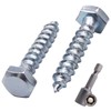 (Pack of 100) DIN 571 Galvanised Steel Hexagon Wood Screws