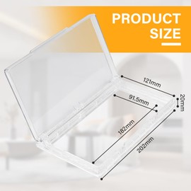 CPROSP Pack of 2 Switch Cover Socket Cover, Type 86 Flip, Double Waterproof Socket Cover, Suitable for Kitchen, Bathroom, Outdoor, White