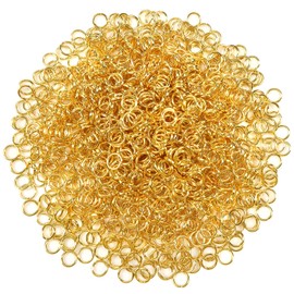 TOAOB 1000pcs Open Jump Rings Metal Jump Rings Connector 4mm Gold Chain Linker for DIY Bracelets Necklace Jewelry Making and Key Chains