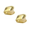 2Pcs Gold Plated Single Tooth Cap Hip Hop Teeth Plain