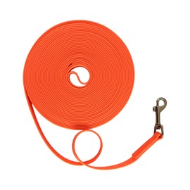 Waterproof Dog Leash, 32FT Waterproof Long Leash Durable PVC Coated Webbing Waterproof Training Lead Great for Medium Large Dogs Training, Swimming, Beach/Lake/Snow/Yard (Orange)