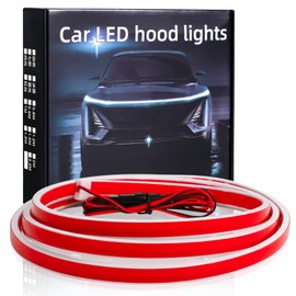HConce 71 Inches Hood Light Strip, Dynamic LED Strip Light, Exterior Flexible Daytime Running Light for Car, SUV (White Light)
