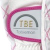 TOBIEMON(トビエモン) ゴルフグローブ レディース ストレッチグローブ ゴルフ用 レディース ストレッチグローブ 両手用 ホワイトピンク ネイル&全天候型
