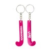 kookaburra Hockey Stick Pink Key Ring