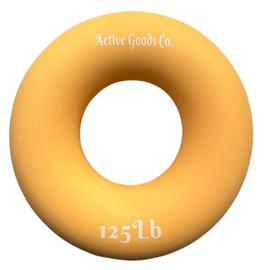 ActiveGoodsCo Hand & Forearm Exerciser - Single ring or Set, Resistance 10-200Lb, Diameter 2.5-3,5in. Visit to see more options (Single120Lb-3.5in Beige)