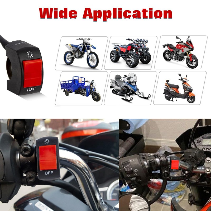 x xotic tech Motorcycle Handlebar Switch ATV Light Toggle Switch
