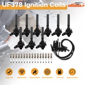 DEEGOOLY 8PCS UF378 Ignition Coils Pack & 16PCS Iridium Spark Plugs & 8PCS Spark Plug Wires Set Compatible with Chrysler Dodge Jeep Magnum Gran Cherokee 300 5.7L V8