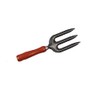Brown & Grey Metal with Wood Handle Garden Hand Fork,