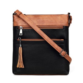 MASINTOR Crossbody Purses for Women, Multi Pocket Casual Crossbody Bag, Adjustable Strap Shoulder Bag with Tassel