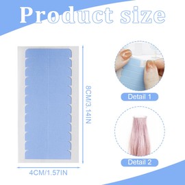 IKOPFLN Pack of 120 Hair Tape with Mini Pliers, Replacement Tapes for Tape Extensions, Wigs and Second Hair, Super Tape, High Adhesion, Easy to Use, No Cutting Edge Required