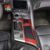 car-king888 Red Fiber Central Control Gear Panel Trim Accessories Kit