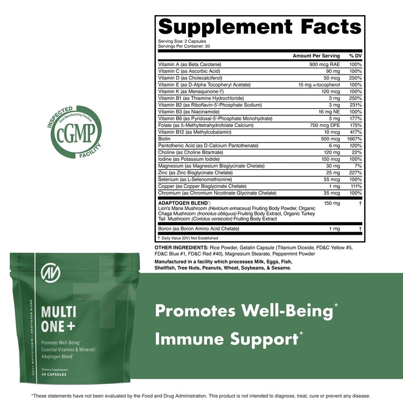 MultiOne Men & Women’s Daily Multivitamin - Essential Nutrients and