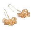 Elegant Bohemian 14k Gold Flower Floral Dangle Drop Earrings Cute