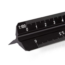 Architectural Ruler Aluminium Triangular Scale Ruler 30cm Metric Scales Metric Scales 1:20, 1:25, 1:50, 1:100, 1:200, 1:500 Standard, for Architects / Engineers