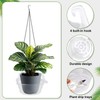 Quintriae 6Pcs 10 Inch Clear Plastic Hanging Plant Drip Trays